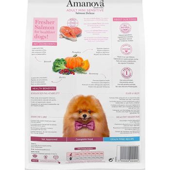  Amanova Dry Adult Mini Sensitive Salmon Deluxe - 2kg 