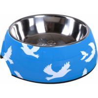 Pawsitiv Round Decal Bowl White Bird Large