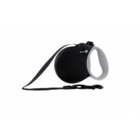 Adventure retractable leash, 5 m - Small - Black