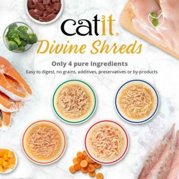  Catit Cat Wet Food Divine Shreds Chicken Multipack  12 x 75g 
