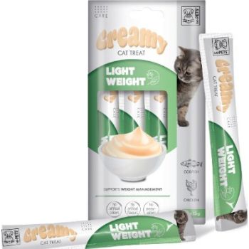  M-PETS Creamy with Functions – Cat treat – Light weight – Codfish & Chicken 4x15g (60g) 