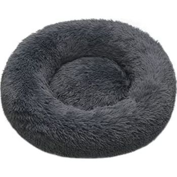  Coco Kindi Soft Plush Round Bed- Dark Grey 60CM-LARGE 