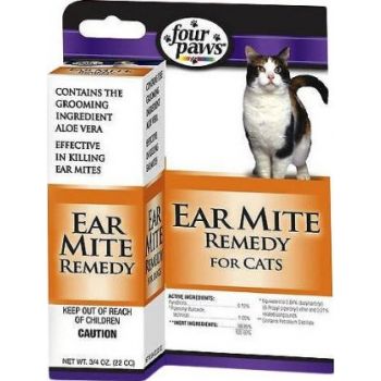  Four Paws Ear Mite Remedy for Cats, 3/4 oz. 