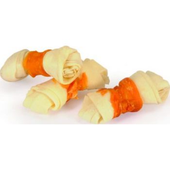  Camon Knotted Rawhide Bone With Chicken(5Pcs) 70G 