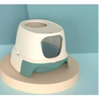 SaaS closed litter box Large White Green