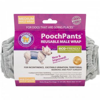  Pooch Pad POOCHPANTS MALE WRAP MEDIUM 16&quot; TO 22&quot; 