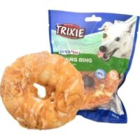 Trixie Denta Fun Chicken  Rings Dog Chews 110G