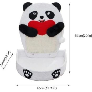  Cozy Paws Panda Shape Cat Scratching Board With Sisal Rope and Scratching Pad -41*33*62cm 