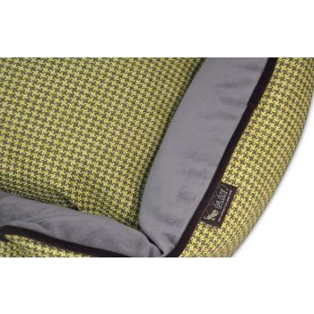  P.L.A.Y. Houndstooth Lounge Bed, Large, Yellow/Brown 