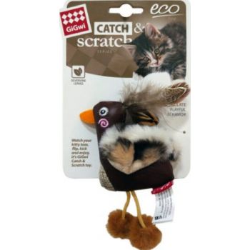  Duck Catch & Scratch Cat Toys  Eco line with Slivervine Leaves and Leatherette 