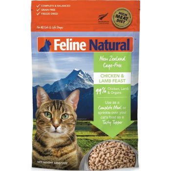  Feline Natural Freeze Dried Chicken and Lamb Feast 100g 