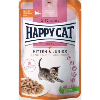  HAPPY CAT MIS CULINARY KITTEN & JUNIOR FARM DUCK 85G 