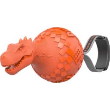  Gigwi Dog Toys Dinoball T-Rex ‘Push To Mute Orange 