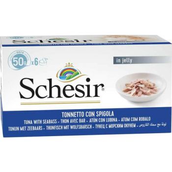  Schesir Cat Wet  Multipack Can Tuna With Seabass 6x50g 