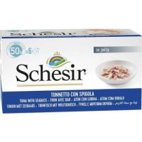 Schesir Cat Wet  Multipack Can Tuna With Seabass 6x50g