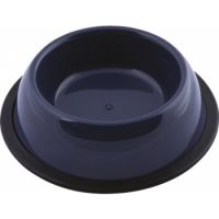 Georplast Silver Antislip Plastic Pet Bowl XL Navy Blue  26x6cm