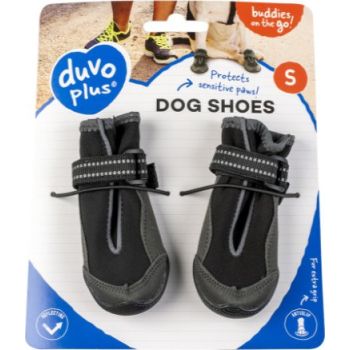  Duvo+ Dog Shoes 2St - S Black 