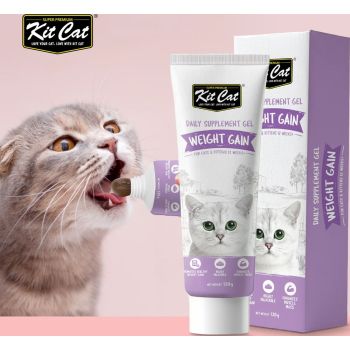  Kit Cat Daily Nutritional Supplement Gel For Cats & Kittens- Weight Gain (120g) 