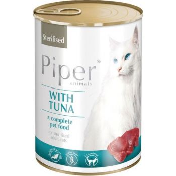  Piper Sterilised Cat Wet Food With Tuna 400g 
