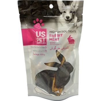  US Pet Dog Treats Rabbit ear with Lamb 100g 