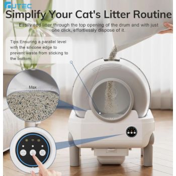  Upgraded Smart Odour Removal Cat Litter Box White 