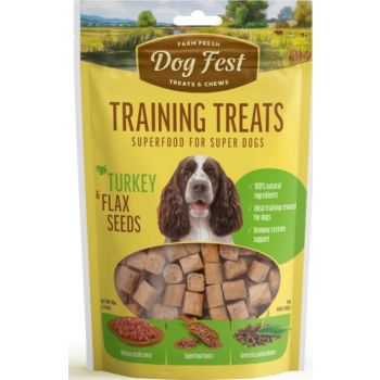  Dog Fest Training Treats Turkey & Flax Seeds 90g 