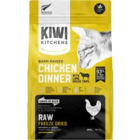 Kiwi Kitchens Raw Freeze Dried Barn Raised Chicken Dinner with Lamb Green Tripe Dry Cat Food 285g