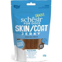 Schesir Grain-Free Dog Snacks Skin & Coat Jerky 115g - Salmon