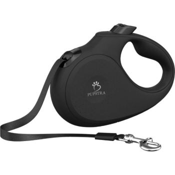  Pupstra Retractable Leash Black Medium Maximum 25kg 