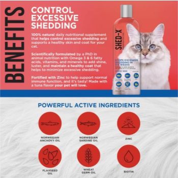  Synergy Labs Shed-X Supplement for Cats 8 oz - 237 ml 