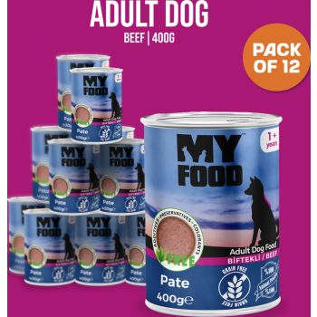  Myfood Dog Adult Pate Beef 400gr 