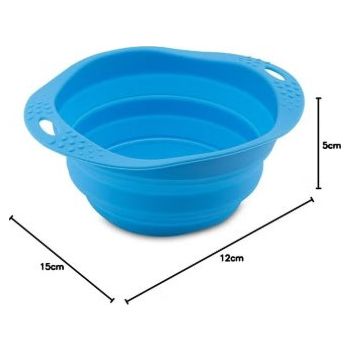  Beco Pets Collapsible Travel Dog Bowl Blue Small 