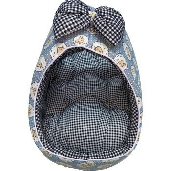  Puppod Pet Basket Bed Grey 