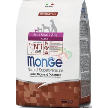  Monge Natural Superpremium Extra Small Adult Lamb with Rice and Potatoes 800g 