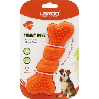  Laroo Yummy Bone Treat Dispenser Toys Orange 