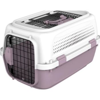  Pawsitiv Marco Polo 2 - Carrier with Skylight Top Door For Cat & Medium Dog - Purple 