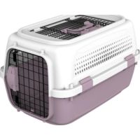 Pawsitiv Marco Polo 2 - Carrier with Skylight Top Door For Cat & Medium Dog - Purple