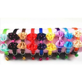  SAAS CAT BELLS COLLAR WITH BOWKNOT 1PCS 