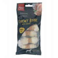 Pets Unlimited Dog Treats Chewy Bone w/ Chicken Small 5pcs