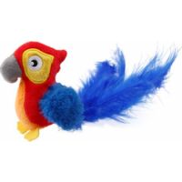 Gigwi Cat Toys Red Parrot "Melody Chaser" w/ motion activated sound chip