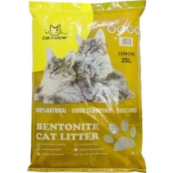  Cat Partner Bentonite Dust Free Clumping Litter 25 L – Lemon 