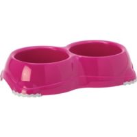 Moderna Double Smarty Bowl[Color - Pink, Size - S