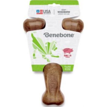  Benebone Wishbone Dog Chew Toy – Bacon Medium 