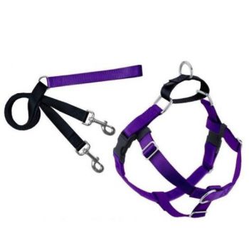  Freedom No-Pull Harness and Leash -  Purple / Medium 1" 