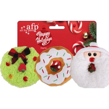  All For Paws HOHOHO - 3 pack Donut Toys 