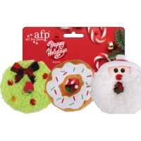 All For Paws HOHOHO - 3 pack Donut Toys