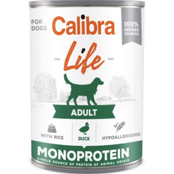  Calibra Dog Wet Food Life Can Adult Duck with Rice 400g 