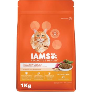  IAMS Proactive Health  Adult with Chicken Dry Cat  Food - 1KG 