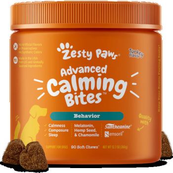  Zesty Paws Advanced Calming Bites with Melatonin Turkey 90ct 