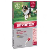 Advantix Dogs 10-25 kg 4 pipettes 2,5 ml